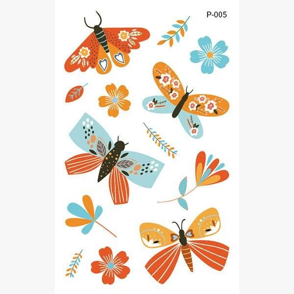 1 Pc Butterfly 3D Temporary Tattoo 52 Style Waterproof Butterfly Tattoos Stickers Temporary Colorful Design For Womens