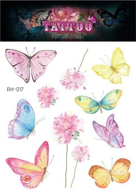 1 Pc Butterfly 3D Temporary Tattoo 52 Style Waterproof Butterfly Tattoos Stickers Temporary Colorful Design For Womens