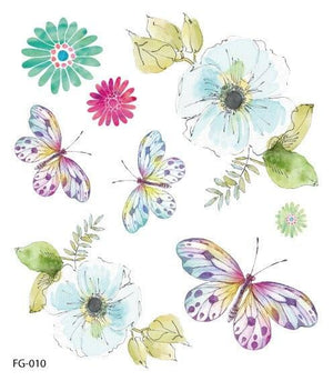 1 Pc Butterfly 3D Temporary Tattoo 52 Style Waterproof Butterfly Tattoos Stickers Temporary Colorful Design For Womens