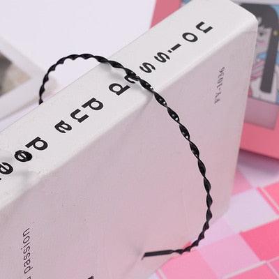 1 pc Fashion Wave Men's Women Unisex Black Wavy Hair Head Hoop Band Sport Headband Hairband Gorgeous Hair Accessories For Men And Women