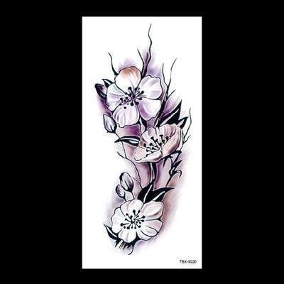 1 Pcs Elegant Temporary Tattoos Stickers Rose Flowers Arm Shoulder Tattoo Waterproof Big Luxury Flower For Womens