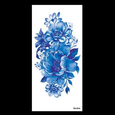 1 Pcs Elegant Temporary Tattoos Stickers Rose Flowers Arm Shoulder Tattoo Waterproof Big Luxury Flower For Womens