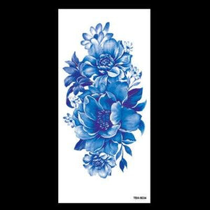 1 Pcs Elegant Temporary Tattoos Stickers Rose Flowers Arm Shoulder Tattoo Waterproof Big Luxury Flower For Womens