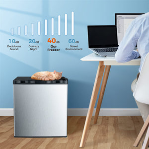 Kismile Upright Freezer,3.0 Cu.ft Mini Freezer with Reversible Single Door