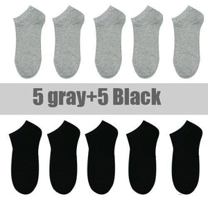 10 Pairs Breathable No Show Sports Socks Solid Color Boat Socks Comfortable Cotton Ankle Socks For Men And Women