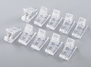 10 PCS Nail Tips Clip Quick Building Poly Builder Gel DIY Extension Clamp Clips