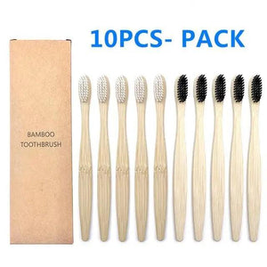 10 Pcs Natural Colorful Toothbrush Eco Friendly Soft Bamboo Toothbrush Bamboo Tooth Dental Oral Care Wood Tooth Brushes