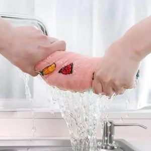 10-Pieces: Reusable Dish Cellulose Sponge Cloths