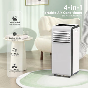 10,000 BTU Portable Air Conditioners Cool Room Up to 450 Sq.Ft, 4 Modes Portable AC with Remote/LED Display/24Hrs Timer