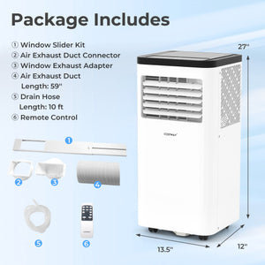 10000 BTU Portable Air Conditioner 3 in 1 Floor AC Unit