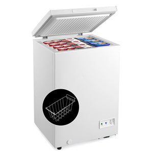 3.5/5 Cu.ft Compact Chest Freezer with Removable Storage Basket-5 Cubic Feet
