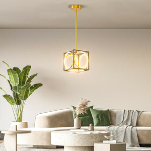 Modern LED Pendant Light with 42 Inches Adjustable Suspender-Black