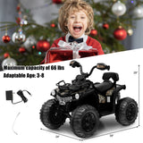 12V Kids Ride On ATV 4 Wheeler with MP3 and Headlights-Red