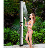 7.2 Feet Solar-Heated Outdoor Shower with Free-Rotating Shower Head-Black