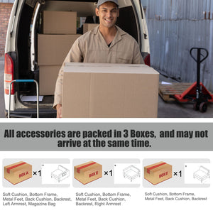 1/2/3/4-Seat Convertible Sectional Sofa with Reversible Ottoman-3-Seat by DirectDeals