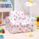 3-in-1 Convertible Kid Sofa Bed Flip-Out Chair Lounger for Toddler-Blue