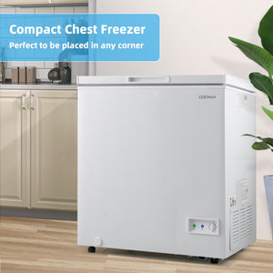 3.5/5 Cu.ft Compact Chest Freezer with Removable Storage Basket-5 Cubic Feet