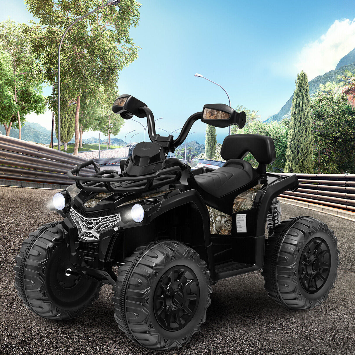 12V Kids Ride On ATV 4 Wheeler with MP3 and Headlights-Red