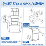 Kids Recliner Chair with Side Pockets and Footrest-Blue