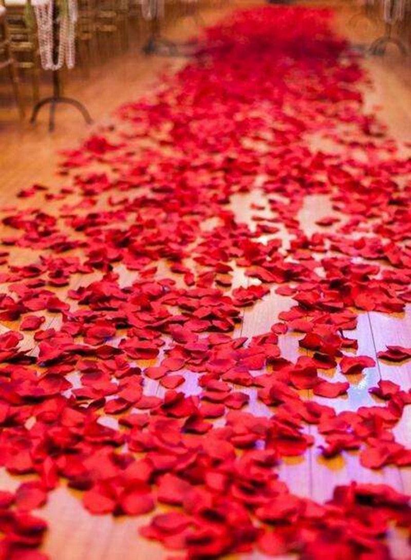 1000PCs Fake Separated Deodorized Rose Petals Party Decorations Artificial Flowers Romantic Wedding Marriage Accessories For Valentine Gifts