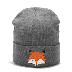 Embroidered wool cap