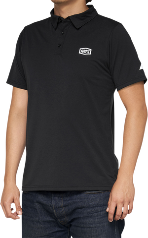 100% Corpo Polo Shirt - Black/White - Medium 35019-011-11