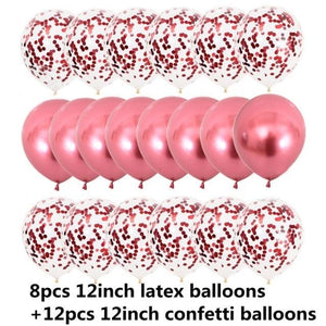 10/20 Star Metallic Confetti Latex Transparent 12inch Balloons For Baby Shower Birthday Party Wedding Decoration