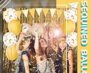 10/20 Star Metallic Confetti Latex Transparent 12inch Balloons For Baby Shower Birthday Party Wedding Decoration