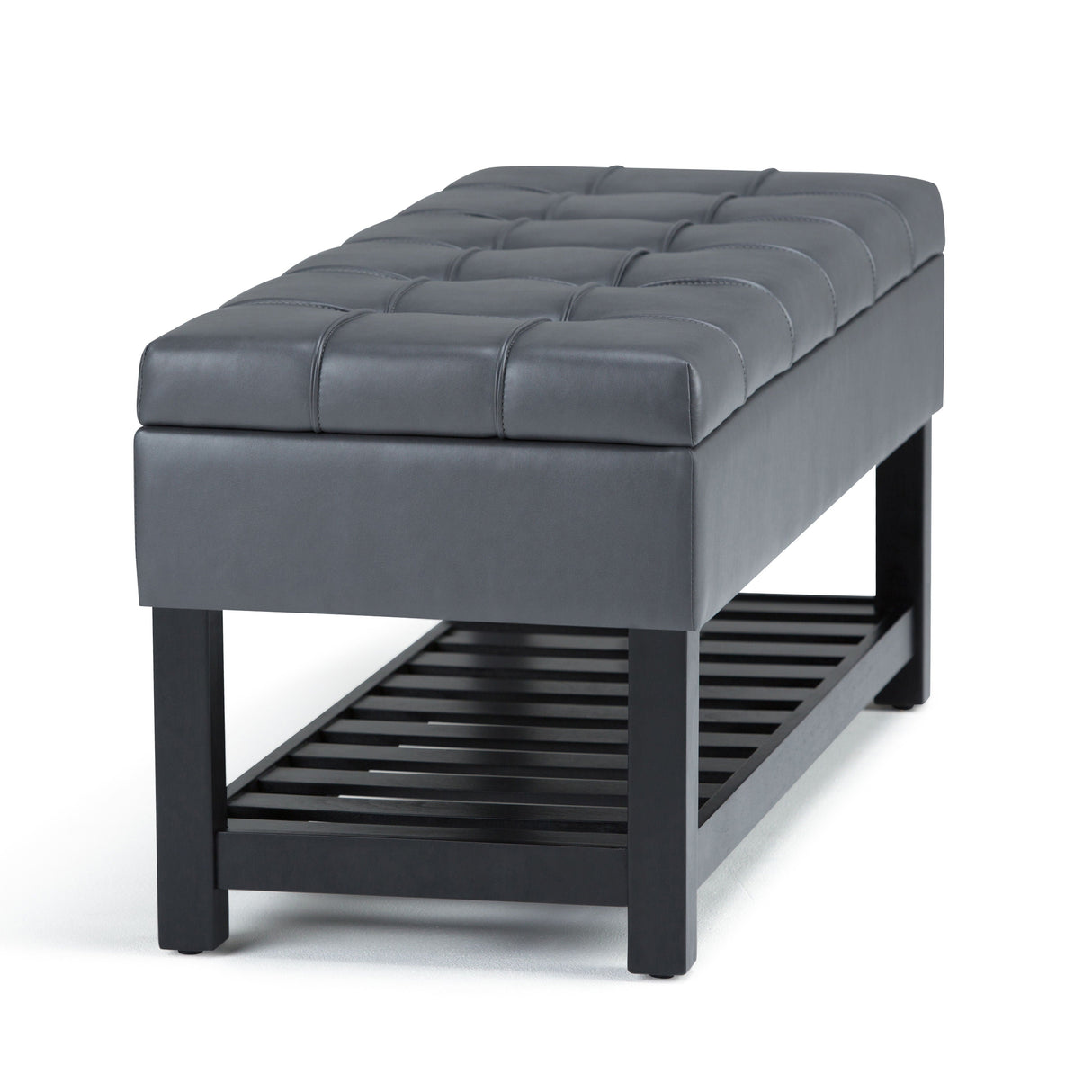 Saxon - Upholstered Transitional Storage Ottoman Bench by Couch.com