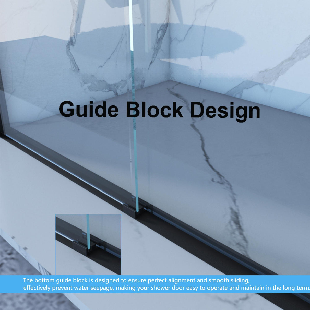 Frame Double Sliding Shower Door, Bypass Bathroom Sliding Door With Premium Clear Tempered Glass, Hardware Sliding Glass Shower Enclosure - Matte Black by Couch.com