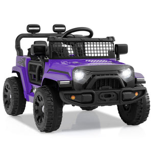 12V Kids Ride on Truck Car Battery Powered Electric Vehicle-Purple