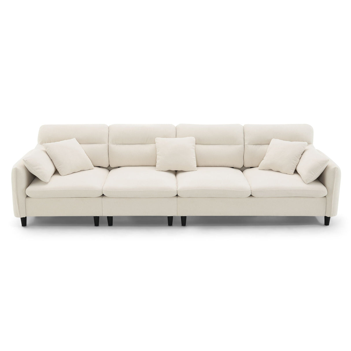 Modern Convertible Sectional Sofa L Shaped Reversible Couch Set With Free Pillows 5 Seat Cloud With Ottoman by Couch.com