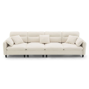 Modern Convertible Sectional Sofa L Shaped Reversible Couch Set With Free Pillows 5 Seat Cloud With Ottoman by Couch.com