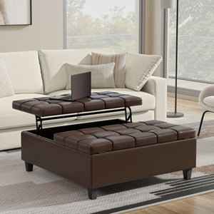 Harrison - Upholstered Coffee Table Storage Ottoman by Couch.com