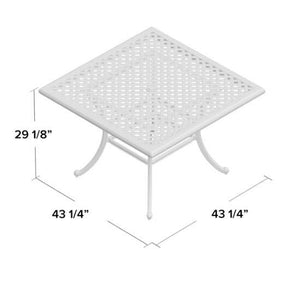 44" Square Dining Table - Dark Lava Bronze by Couch.com