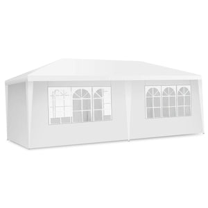 10 x 20 Feet 6 Sidewalls Canopy Tent with Carry Bag-White by DirectDeals