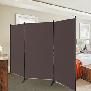 3-Panel Room Divider Folding Privacy Partition Screen for Office Room-White