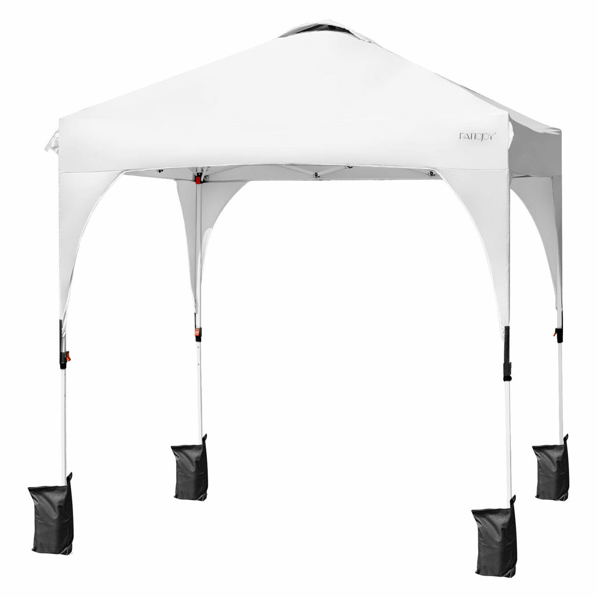 6.6 x 6.6 Feet Outdoor Pop Up Height Adjustable Canopy Tent with Roller Bag-Blue