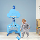 3-in-1 Kids Basketball Hoop Set with Balls-Green