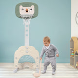 3-in-1 Adjustable Kids Basketball Hoop Sports Set-Yellow