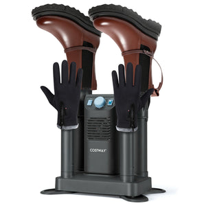 Electric Shoe Boot Dryer 4 Shoes with 180 Mins Timer Ozone Disinfection-Black