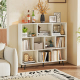 7/8/10-Cube Bookcase with 5 Tapered Metal Legs-10 Cubes