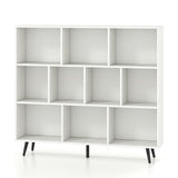7/8/10-Cube Bookcase with 5 Tapered Metal Legs-10 Cubes