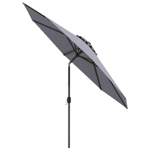 10 Feet Outdoor Patio Umbrella with Tilt Adjustment and Crank-Gray
