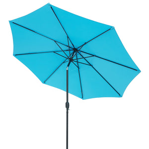 10 Feet Outdoor Patio Umbrella with Tilt Adjustment and Crank-Blue by DirectDeals