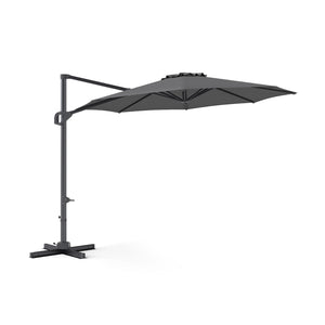 10 Feet Patio Cantilever Umbrella with Easy Tilt Adjustment-Gray