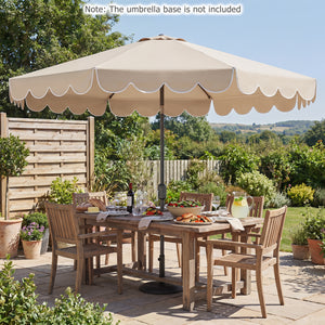 10 Feet Patio UmAbrella Outdoor Market Umbrella with Crank Tilt Adjustment-Beige