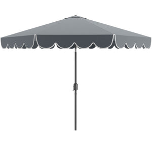 10 Feet Patio Umbrella Outdoor Market Umbrella with Crank Tilt Adjustment-Gray