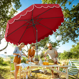 10 Feet Patio Umbrella Outdoor Market Umbrella with Crank Tilt Adjustment-Turquoise