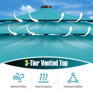 Round Picnic Table Bench Set with 4 Benches and Umbrella Hole for Patio Lawn-Black